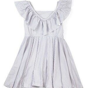 Omi Jo Ruffled Soft V-Neck Empire Dress